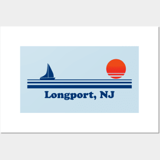 Longport, NJ - Sailboat Sunrise Posters and Art